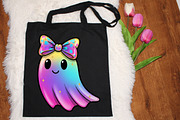 Coquette Halloween Iridescent Ghost, an Illustration by designcity5 (Thumbnail 5 of 8)