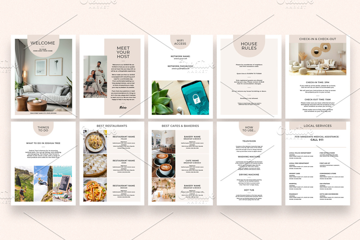 Airbnb STR Welcome Book Template, a Design Template by LineByLine (Photo 7 of 7)