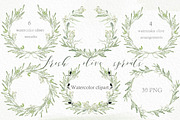 Green Bundle. vol.2. Watercolor, a Decorative Illustration by LABFcreations (Thumbnail 4 of 14)