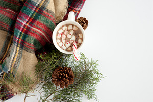 Christmas flatlay | stock image containing stock, image, and photo