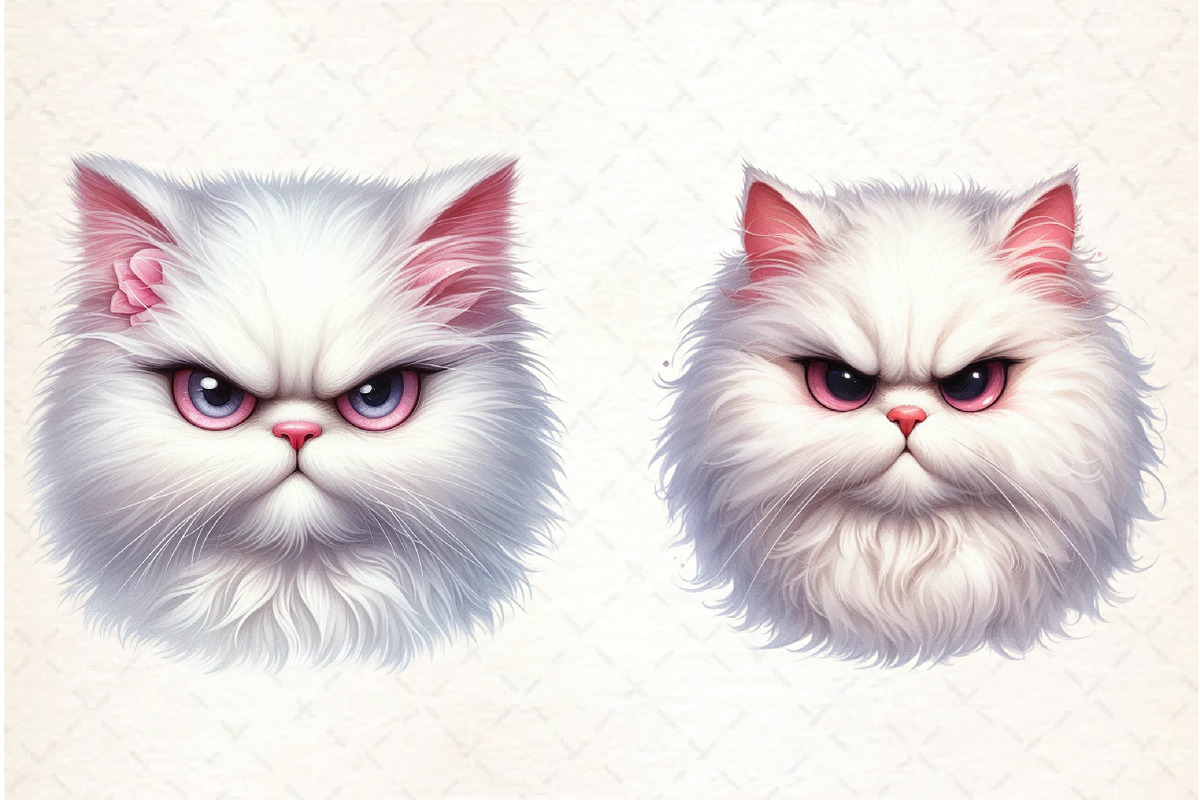 Cute Grumpy Cat Clipart PNG, an Illustration by Libby Wishes (Photo 6 of 6)