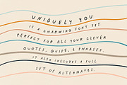 Uniquely You Font, a Sans Serif Font by Flycatcher Design (Thumbnail 1 of 6)