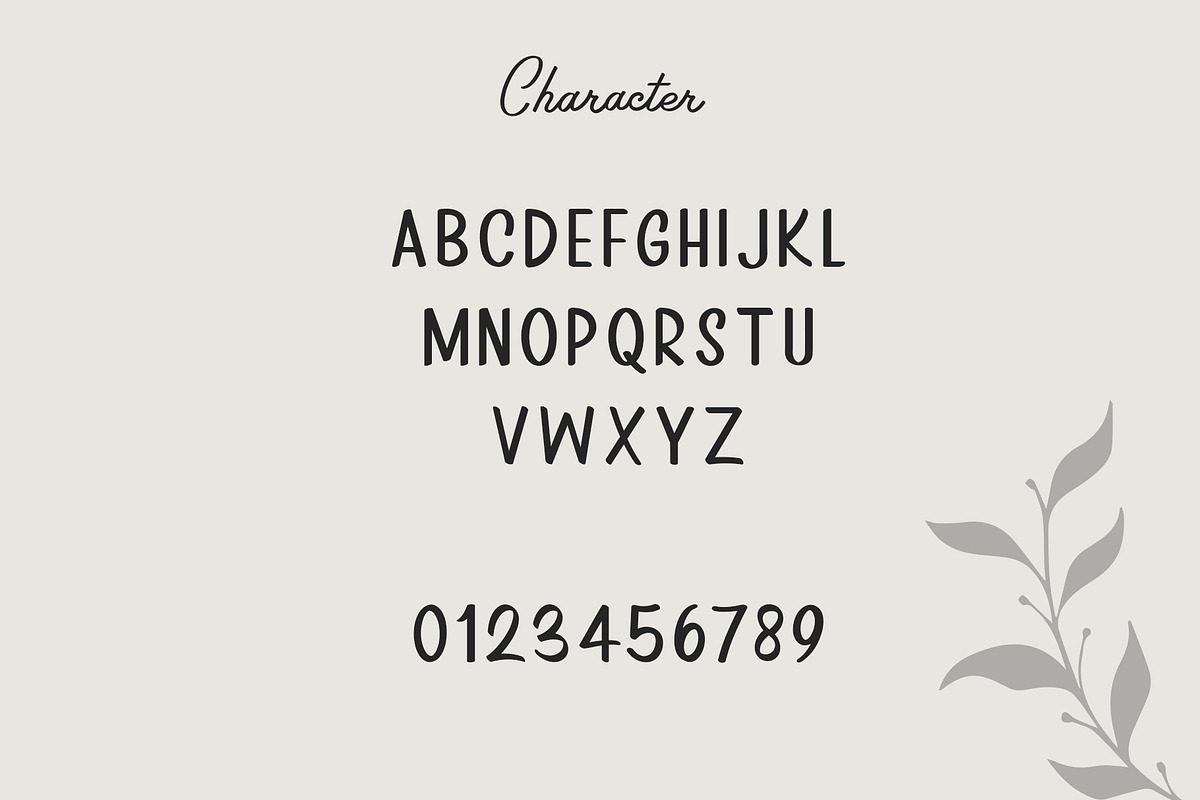 Rosinweed Font ( + Bonus Leaves ) preview 7