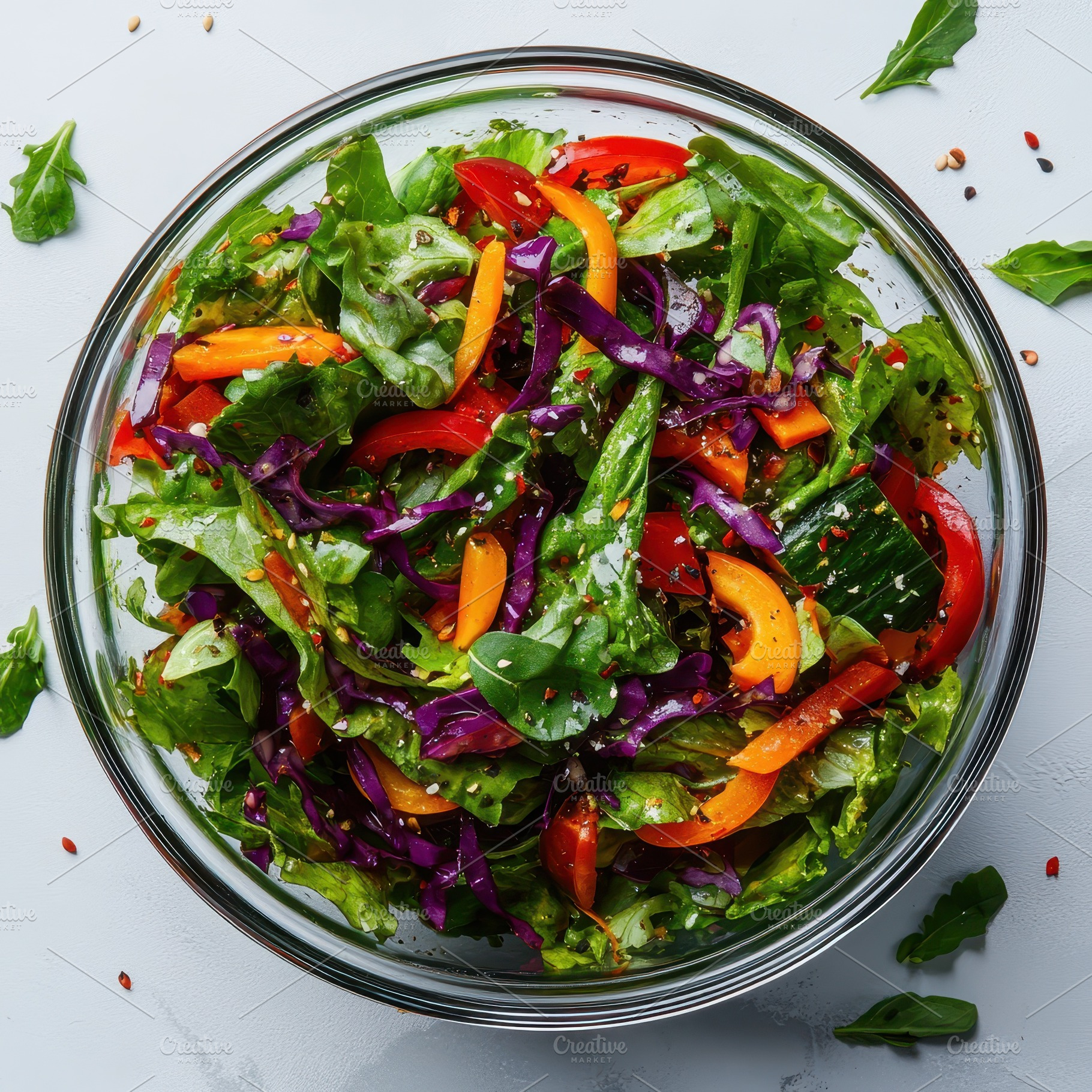 Delicious fresh mixed green vegetabl, a Food & Drink Photo by Pixeness Studio