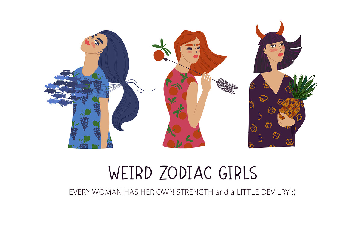 Weird Zodiac Girls, a Person Illustration by Annakniaz (Photo 1 of 9)