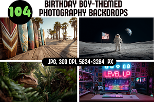 Birthday Boy-Themed Photo Backdrops