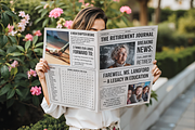 Newspaper Retirement Template, an Invitation Template by ZoloDesignHub (Thumbnail 6 of 10)