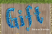 Christmas Gift Paper - 20 Styles, a Layer Style Add-On by survivor (Thumbnail 1 of 4)