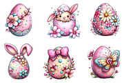 Happy Easter Eggs Clipart, an Illustration by Dream Creation (Thumbnail 5 of 6)