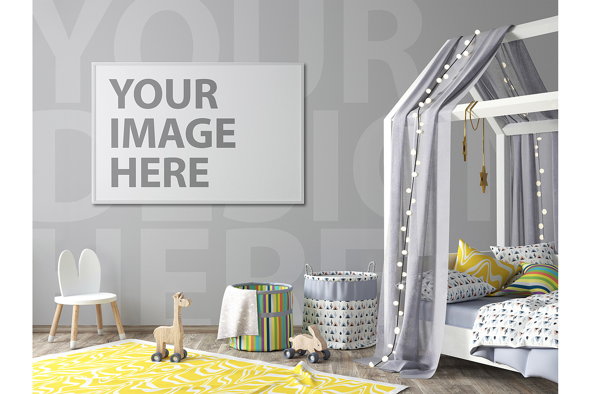 Kids room mockup modern, a Mockup by Radmila (Photo 4 of 5)