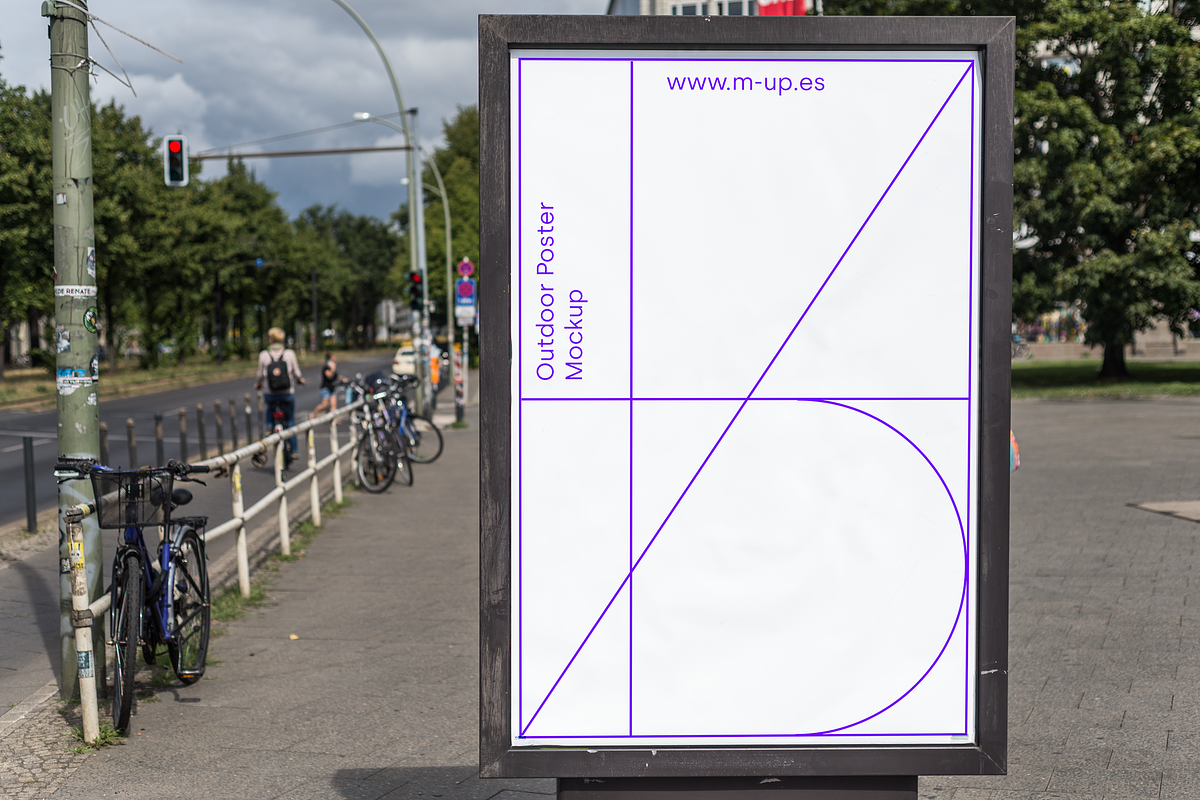 Berlin Outdoor Street Poster Mockup, an Advertising Mockup by M-up