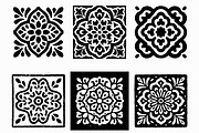 Black and White Decorative Tiles SVG, a Pattern Graphic by Pattern Whimsy (Thumbnail 4 of 4)