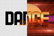Dance retro 3D editable text effect, a Layer Style Add-On by Hello Muh (Thumbnail 2 of 2)