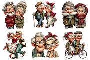 Whimsical Old Man Birthday Clipart, an Illustration by Craft Nest (Thumbnail 8 of 8)