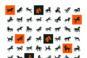 Glyph Horses Icons, a Solid Icon by Prosymbols (Thumbnail 6 of 6)