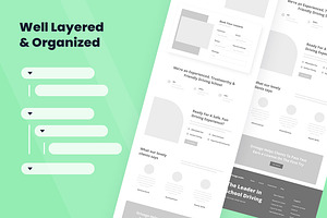 Driving School Wireframe Website