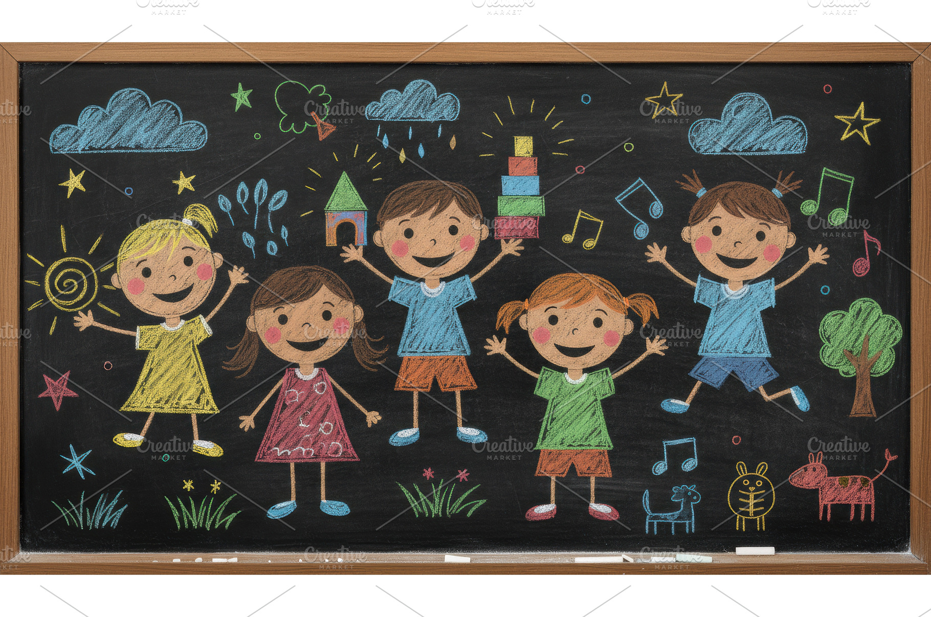 Chalk drawing on a blackboard, a School & Education Photo by Igor Tichonow