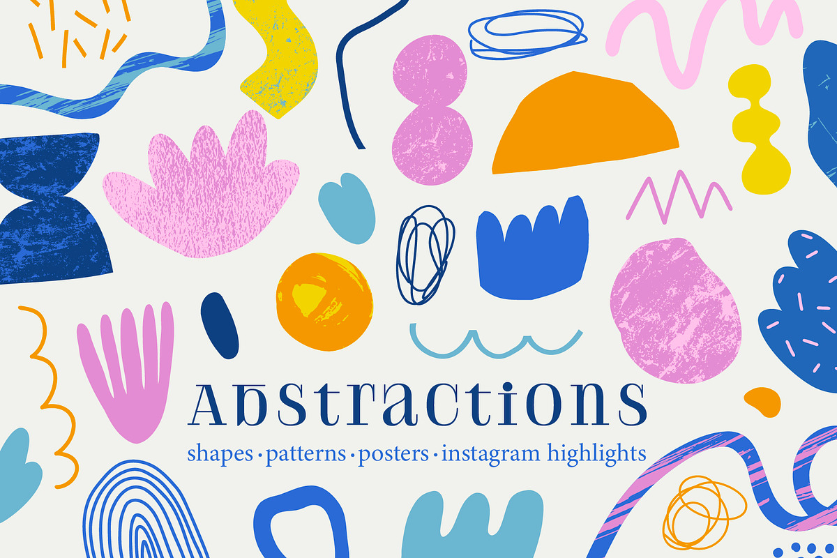 Abstractions shapes collection, a Social Media Template by Bosotochka♥Art (Photo 1 of 11)