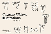 Coquette Ribbons Part 2, a Decorative Illustration by ginni illustrations (Thumbnail 1 of 4)