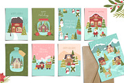 Holiday Santa Village Illustrations, a Background Graphic by CreativeChristiana (Thumbnail 4 of 15)