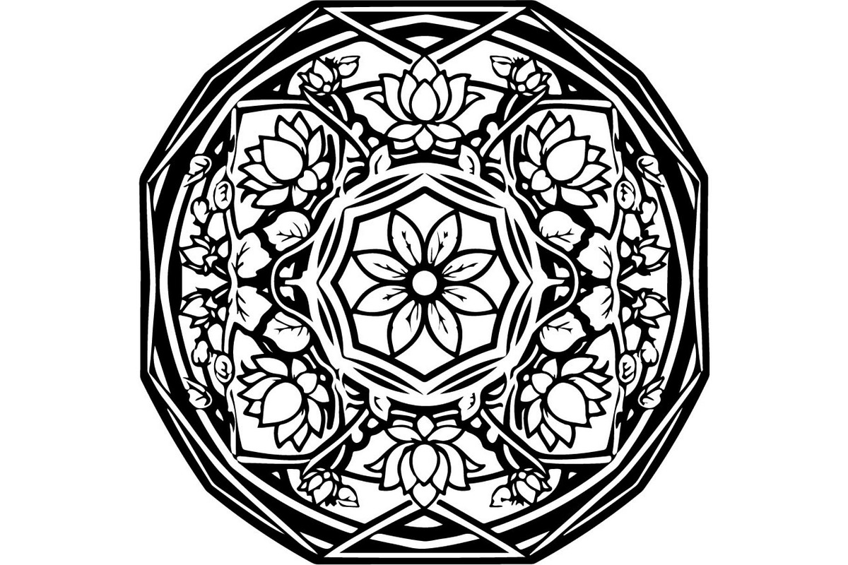 Decorative Mandala Panel Vector Set, a Decorative Illustration by Designer_Momina (Photo 20 of 21)
