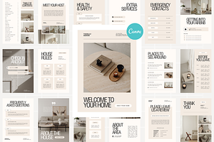 Airbnb Welcome Book Canva Template, a Stationery Template by Anna Design Studio