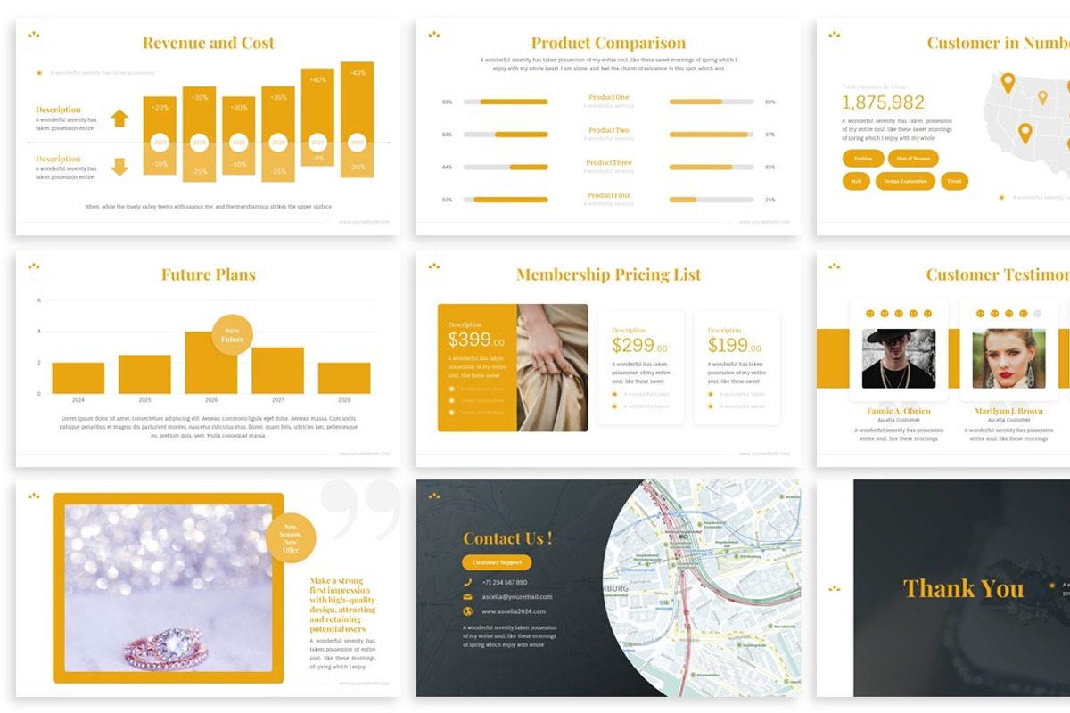 Ascella - Jewelry Powerpoint, a Presentation Template by SlideFactory (Photo 4 of 4)