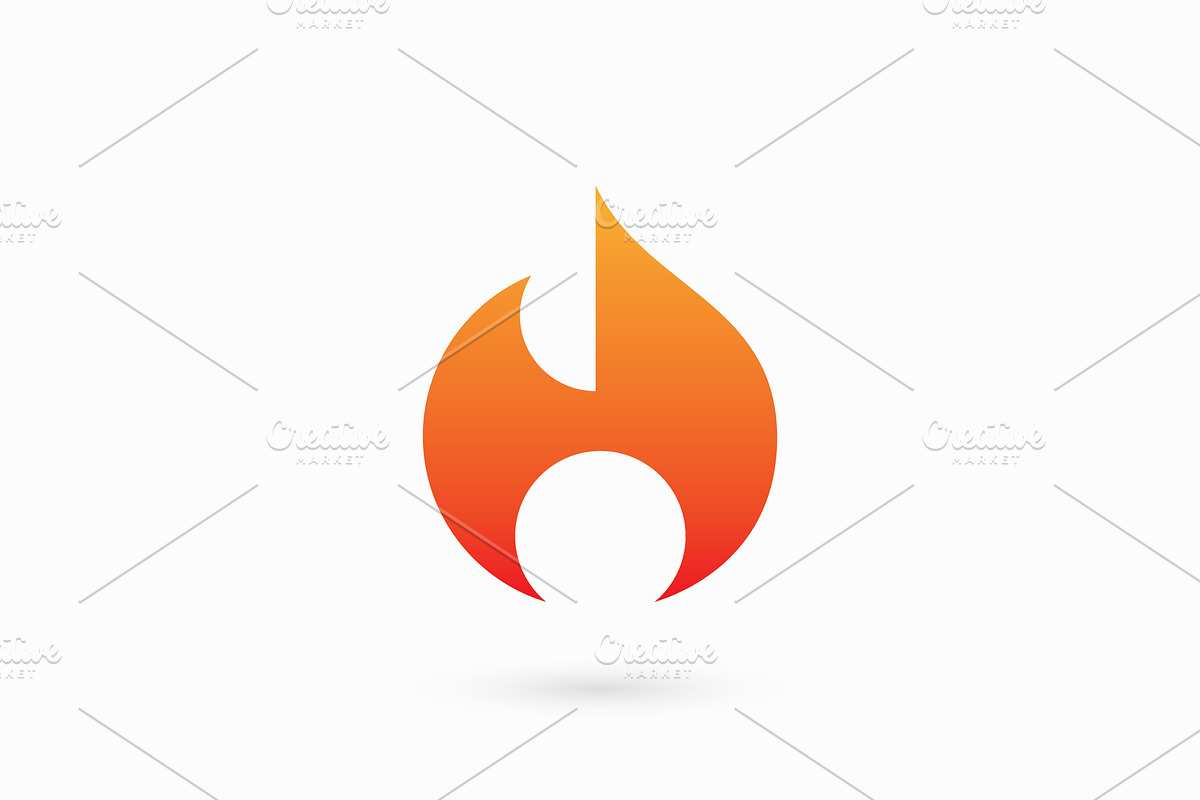 Fire flame Logo Template vector, an Object Graphic by T.Vooka (Photo 1 of 3)