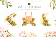 Watercolor wedding flowers, a Seasonal Illustration by MariGraphic boutique (Thumbnail 2 of 10)