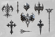 Gothic Chrome Shapes, an Object Graphic by BeNone Designs (Thumbnail 4 of 4)