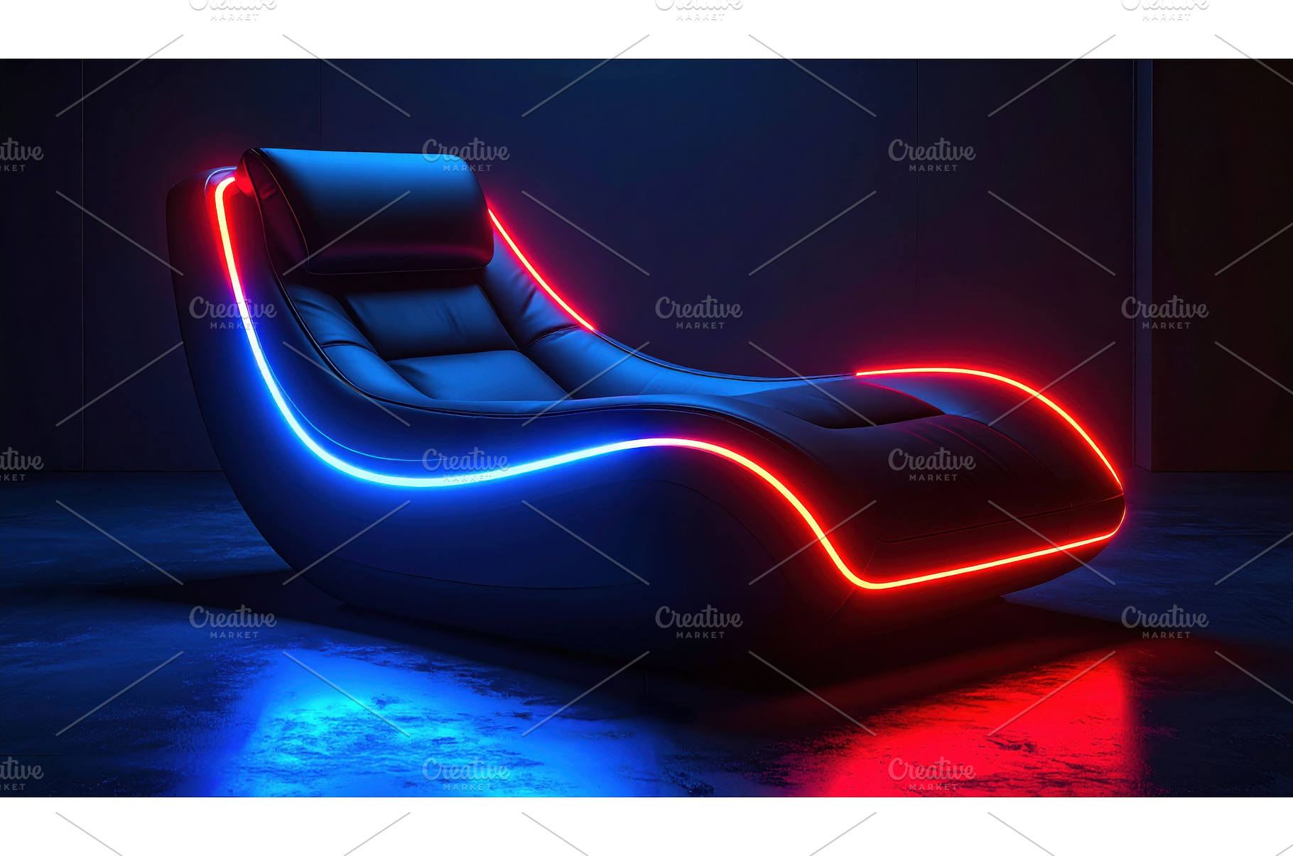 Futuristic black lounge chair, a Background Photo by Igor Tichonow