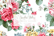 Vintage Floral Seamless Pattern, a Pattern Graphic by Pati Charm Studio (Thumbnail 1 of 6)