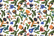 Abstract flowers, seamless patterns, a Pattern Graphic by Good Studio (Thumbnail 5 of 11)