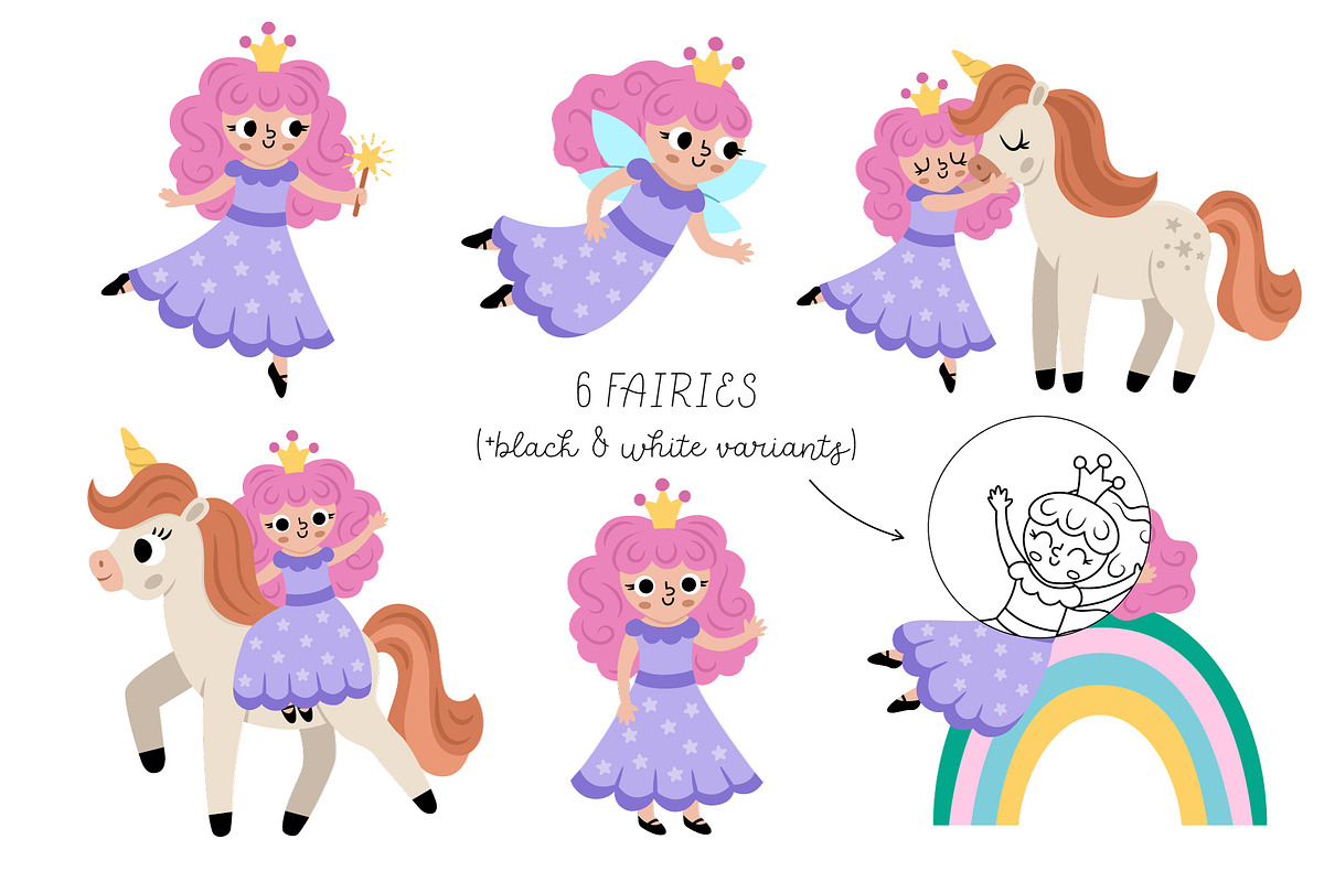 Unicorn fantasy clipart and designs, an Animal Illustration by Lexi Claus (Photo 3 of 9)