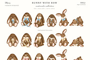 Vintage Bunny Watercolor Collection, an Animal Illustration by Ooh Lily (Thumbnail 10 of 20)