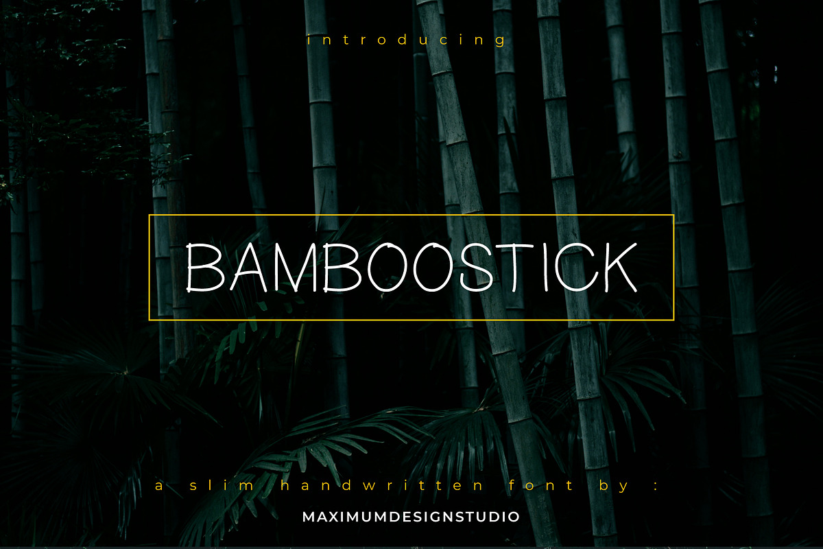 Bamboostick a Handwritten Font, a Font by Maximum Designstudio (Photo 1 of 5)