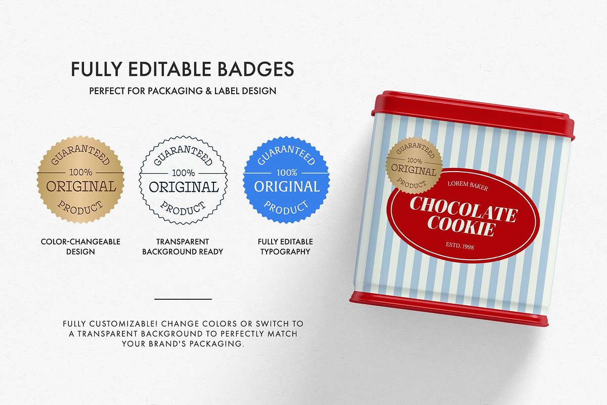 Product Packaging Sticker Set, an Object Graphic by DesignerCandies (Photo 5 of 11)