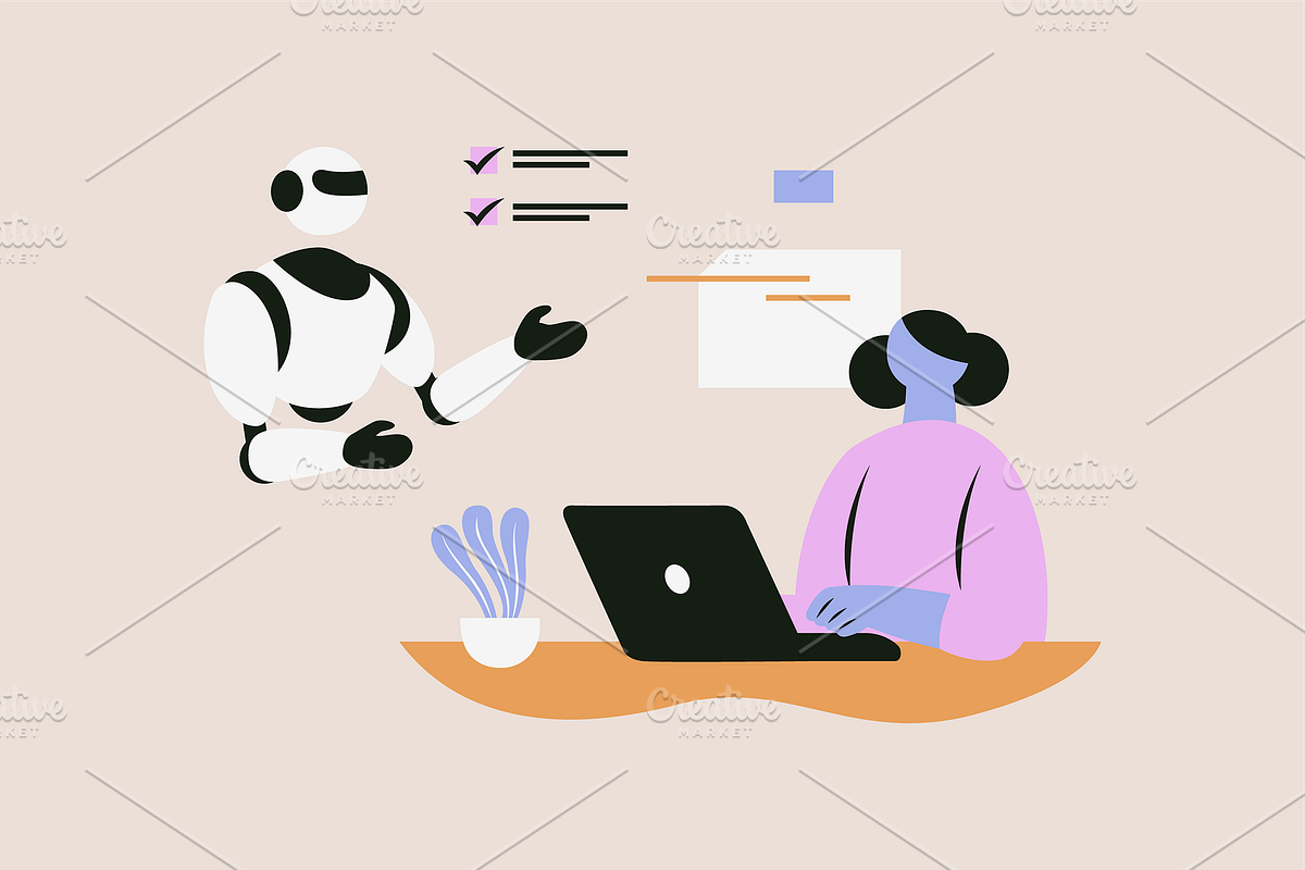 AI with Humanity Illustration, a Technology Illustration by Jump Studio (Photo 3 of 10)