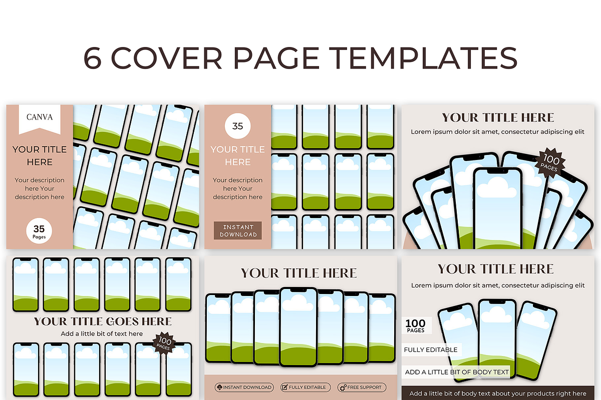 Canva Phone Mockup Listing Template, an iPhone Mockup by NoemieDesigns (Photo 2 of 5)