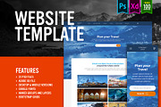 Travel Website Template - PSD & XD, a Websites & App Template by Better Be a Designer (Thumbnail 1 of 13)