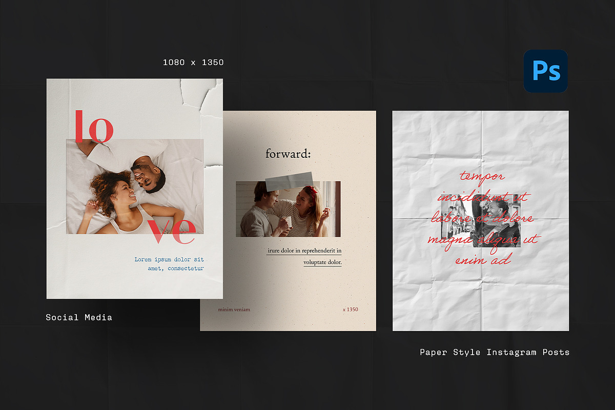 Love Notes – Valentine Social Posts, a Social Media Template by Filip Studio (Photo 1 of 5)