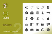 Music Glyph Icons, an Icon by IconBunny (Thumbnail 1 of 2)