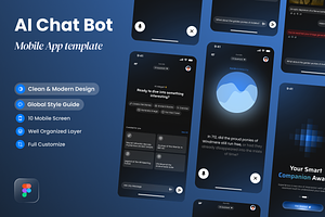 Auralis - Ai Chat Bot Mobile App, a Websites & App Template by SLAB! Design