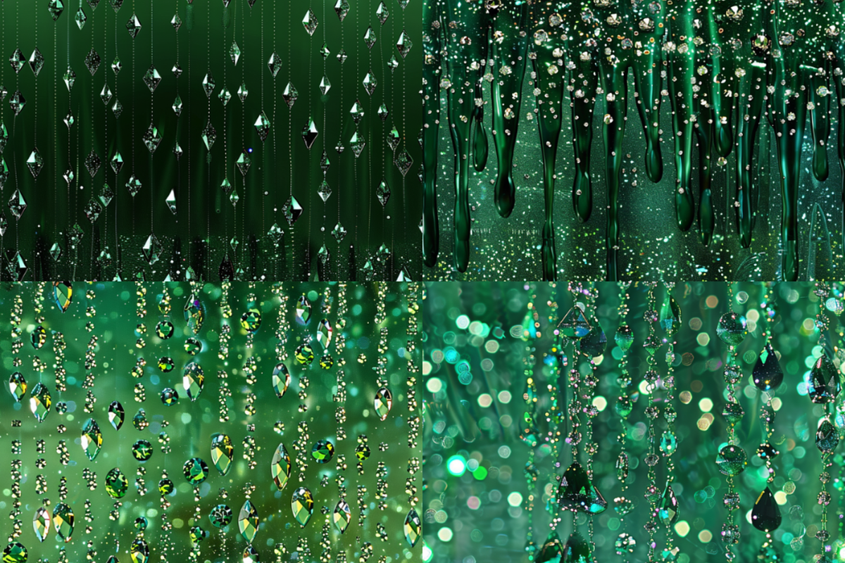 Green Dripping Glitter Patterns, a Pattern Graphic by PrintablesByFranklyn (Photo 4 of 6)