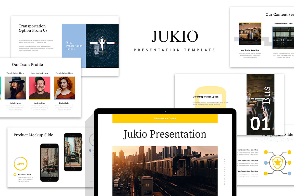 Jukio : Transportation Google Slides, a Presentation Template by Punkl Camp (Photo 1 of 9)