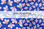 Daisies floral pattern / vector+jpg, a Pattern Graphic by Lisa Jasmin Bauer (Thumbnail 1 of 8)