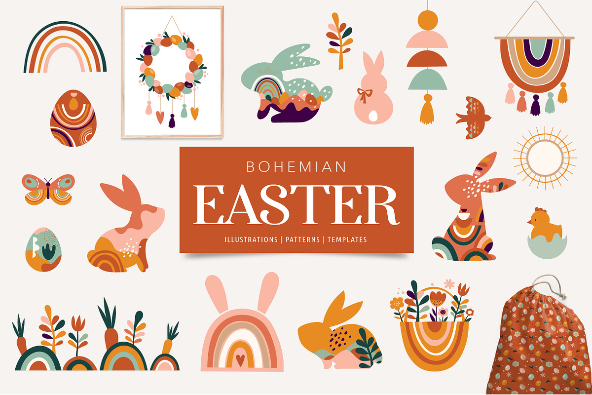 Bohemian Easter collection, a Decorative Illustration by Marish (Photo 1 of 11)