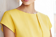 Elegant blonde woman posing in yellow dress with blue eyes and g, a Beauty & Fashion Photo by Studio ANNA (Thumbnail 1 of 2)