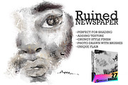 Ruined Newspaper Procreate Brushes, a Brush Add-On by Annex1 (Thumbnail 2 of 2)