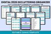 Digital 2026 Decluttering Organizer, a Stationery Template by Shumaya (Thumbnail 1 of 5)